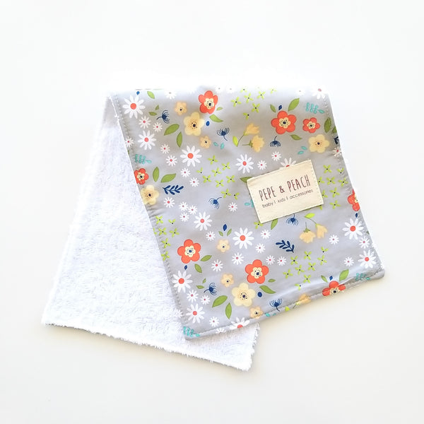 Burp Cloth - Daisy Poppy