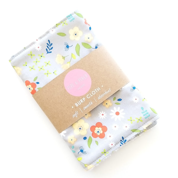 Burp Cloth - Daisy Poppy